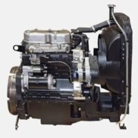 Motor Perkins D3.152 isolado em fundo branco