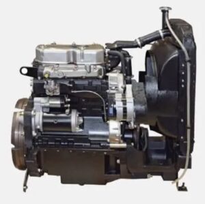Motor Perkins D3.152 isolado em fundo branco
