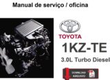 Capa do manual de serviço do motor Toyota 1KZ-TE 3.0 Turbo Diesel em PDF