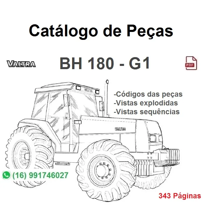 Catálogo de Peças Valtra BH180 - Trator