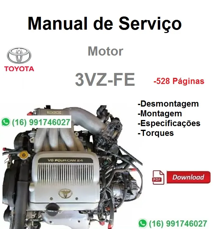 Manual De Serviço 3VZ-FE Toyota- Motor