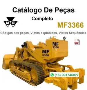 Capa do Catálogo de Peças Massey Ferguson MF3366 em PDF, 448 páginas, idioma inglês