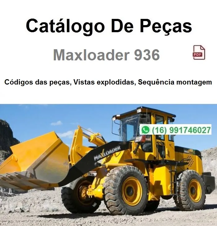 Capa do Catálogo de Peças Maxloader MAX 936 em PDF