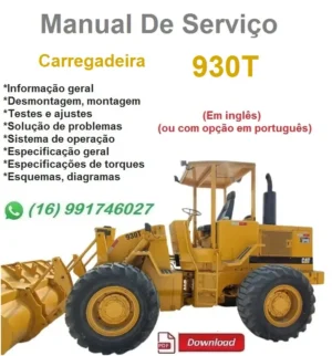 Manual De Serviço Caterpillar 930T - Carregadeira