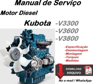 Manual De Serviço Motor Kubota -V3300, V3600, V3800