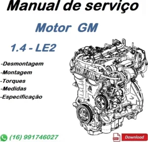 Manual De Serviço Motor GM, Chevrolet -1.4 Turbo/ LE2