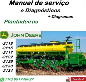 Manual De Serviço Plantadeira John Deere -2113, 2115, 2117, 2122, 2126, 2130, 2134