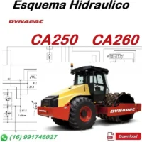 Esquema Hidraulico Dynapac CA250, CA260 - Rolo Compactador