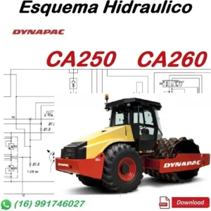 Esquema Hidraulico Dynapac CA250, CA260 - Rolo Compactador
