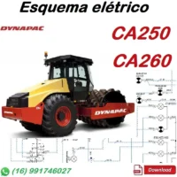 Esquema Elétrico Dynapac CA250, CA260 - Rolo Compactador
