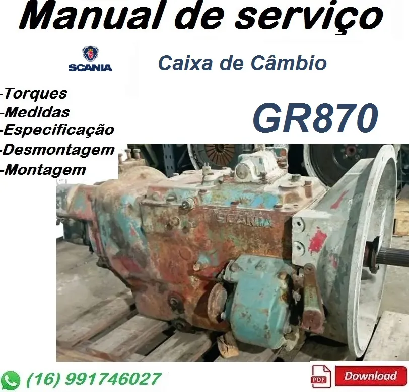 Manual De Serviço Scania GR870 - Caixa De Câmbio