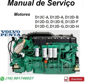 Manual De Serviço Volvo Penta D12C-A, D12D-A/B/C/D/E/F/G