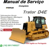 Manual De Serviço Caterpillar D4E -Trator De Esteira