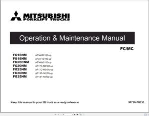 Manual De Operação Manutenção Mitsubishi -FG15NM - FG35NM