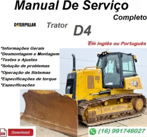 Manual De Serviço Caterpillar D4 - Trator De Esteira