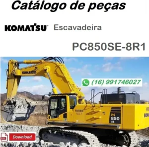 Catálogo De Peças Komatsu PC850SE-8R1 /Escavadeira