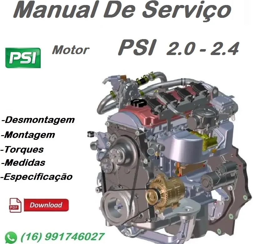 Manual De Serviço Motor - PSI 2.0, 2.4