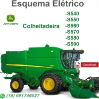 Esquema Elétrico John Deere -S540, S550, S560, S570, S580, S590 /Colheitadeira