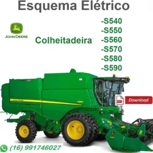 Esquema Elétrico John Deere -S540, S550, S560, S570, S580, S590 /Colheitadeira