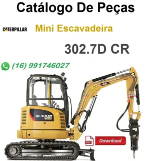 Catálogo De Peças Caterpillar 302.7D CR - Mini Escavadeira