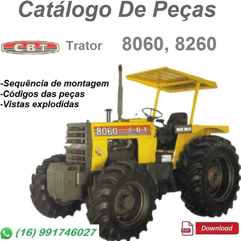Catálogo de Peças dos Tratores CBT 8060 e 8260 4x4 em PDF