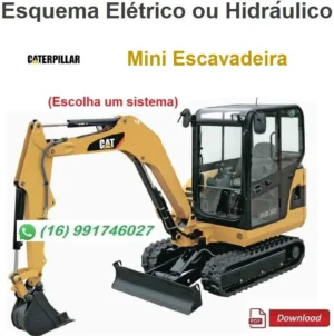 Esquema Elétrico ou Hidráulico Caterpillar 307D - Mini Escavadeira