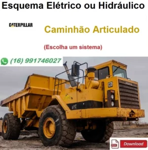 Esquema Elétrico ou Hidráulico Caterpillar D44B - Caminhão Articulado