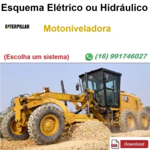 Esquema Elétrico ou Hidráulico Caterpillar 12F - Motoniveladora