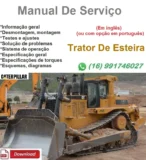 Capa do manual de serviço do trator de esteira Caterpillar D5M em PDF, inglês