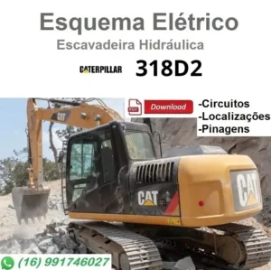 Esquema Elétrico Caterpillar 318D2 - Escavadeira