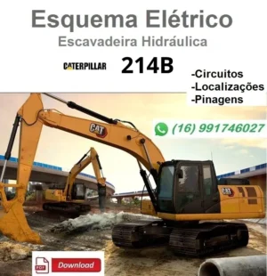 Esquema Elétrico Caterpillar 214B - Escavadeira