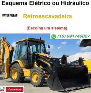 Esquema Elétrico ou Hidráulico Caterpillar 416D - Retroescavadeira