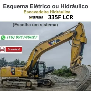 Esquema Elétrico ou Hidráulico Caterpillar 335F LCR - Escavadeira