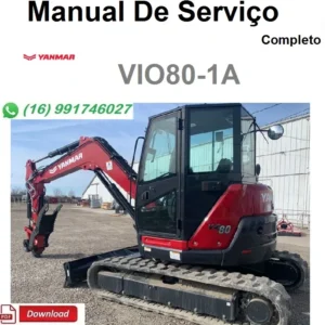 Manual De Serviço Yanmar VIO80-1A / Mini Escavadeira