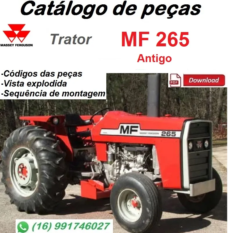 Catálogo De Peças Trator MF 265 (Antigo) - Massey Fergunson