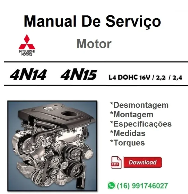 Manual de Serviço 4N14 4N15 Mitsubishi em PDF