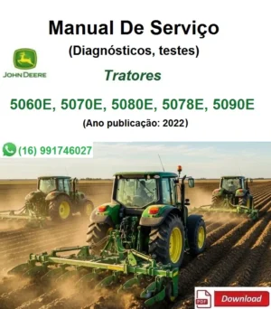 Manual De Serviço John Deere 5060e, 5070e, 5078e, 5080e, 5090e -Trator