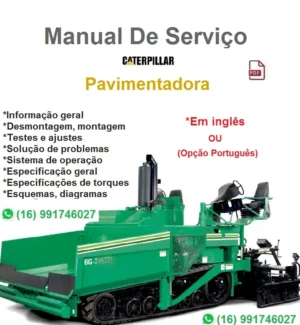 Manual de Serviço Caterpillar BB-621C / Pavimentadora