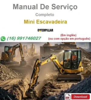 Manual de Serviço Caterpillar 301.7D CR - Mini Escavadeira
