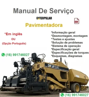 Manual de Serviço Caterpillar AP-255E / Pavimentadora