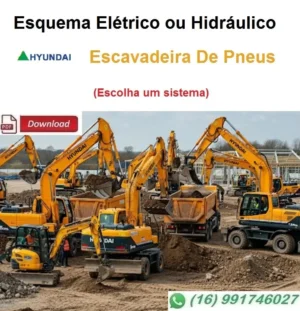 Esquema Elétrico ou Hidráulico Hyundai R140W-9S / Escavadeira