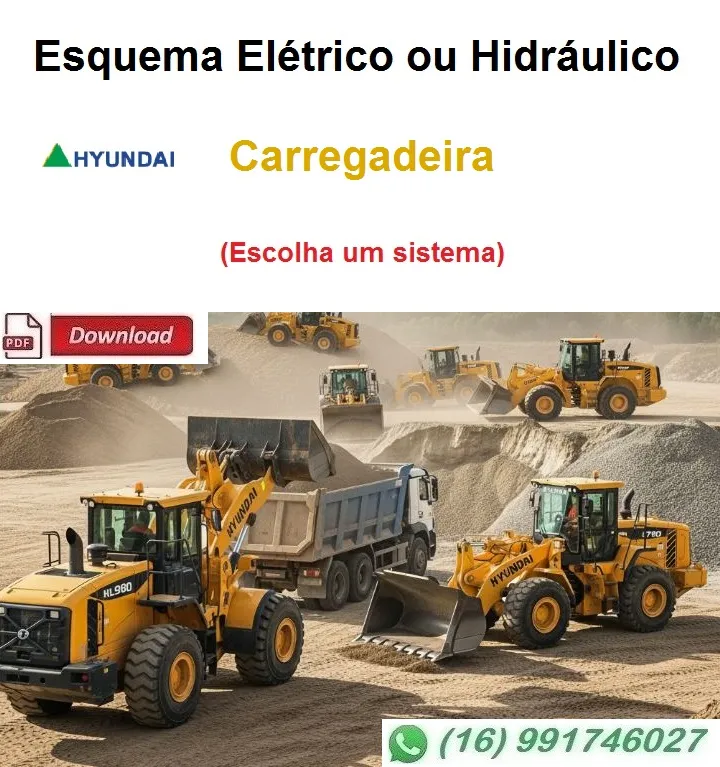 Esquema Elétrico ou Hidráulico da Carregadeira Hyundai SL733
