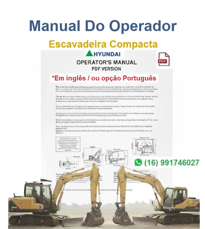 Manual do Operador Hyundai - R15-7 / Escavadeira Compacta