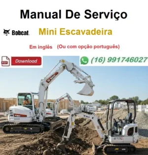 Manual De Serviço Bobcat - E26 - Mini Escavadeira