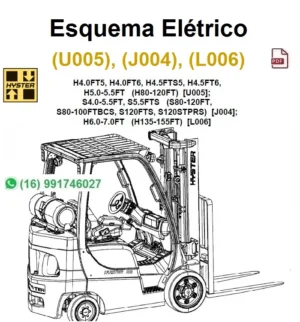 Esquema Elétrico Hyster (U005), (J004), (L006) - Empilhadeira