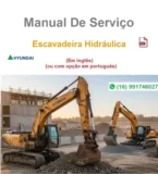 Capa do manual de serviço Hyundai HX220 L em PDF para escavadeira