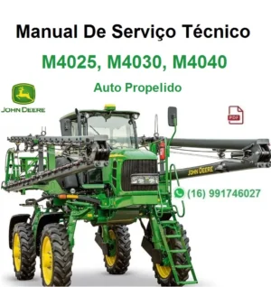 Manual de Serviço Técnico John Deere M4025, M4030, M4040 - Pulverizador