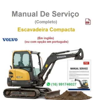 Manual de Serviço Volvo ECR88 em PDF digital, capa ilustrativa