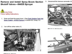 Alternative view of Manual de Serviço Técnico John Deere M4025, M4030, M4040 - Pulverizador