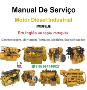 Capa do Manual de Serviço do Motor Caterpillar D399 em PDF, idioma inglês